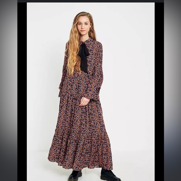 Free People Charlotte Tie-Front Print Maxi Dress - Picture 2 of 16